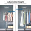 Adjustable Rolling Clothing Rack