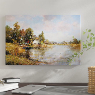 « aan de waterkant iv », impression sur toile