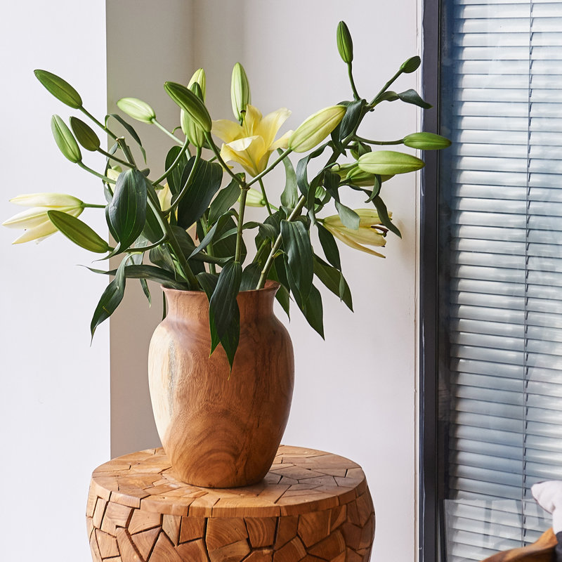 Pot en acacia Brycelynn, H 11,9 po x l 7,5 po x P 7,5 po