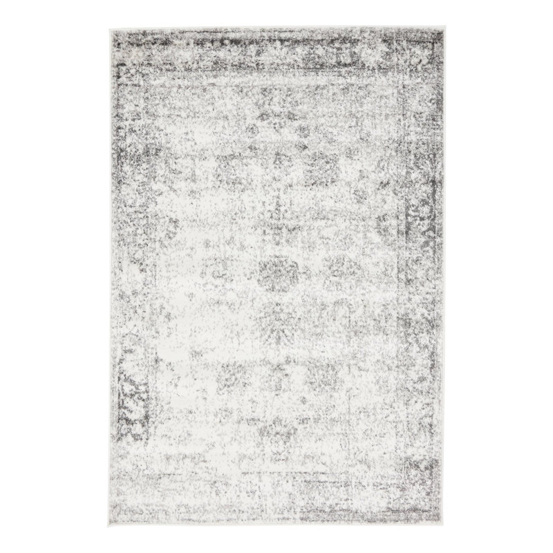 Brandt Floral Area Rug, Rectangle 2' x 3'1", No, Gray