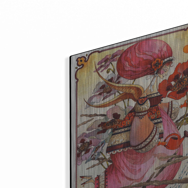 Red Barrel Studio® «The Rain Angel» par David Galchutt, art mural en métal, H 16 po x l 12 po