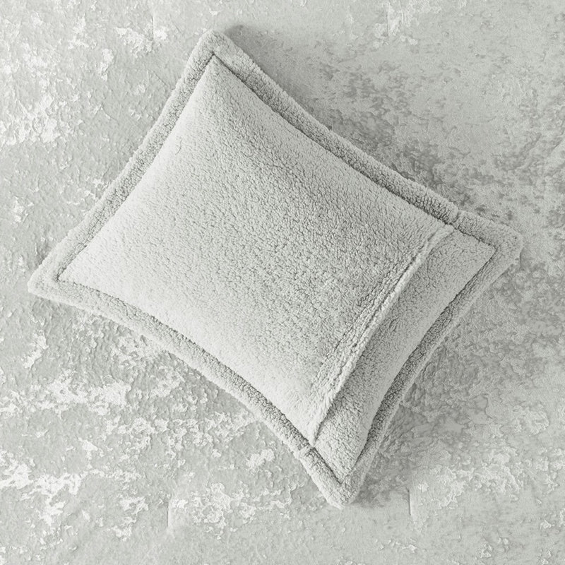 Comforter With Grey Crushed Velvet And Padding For Fluffy Interior