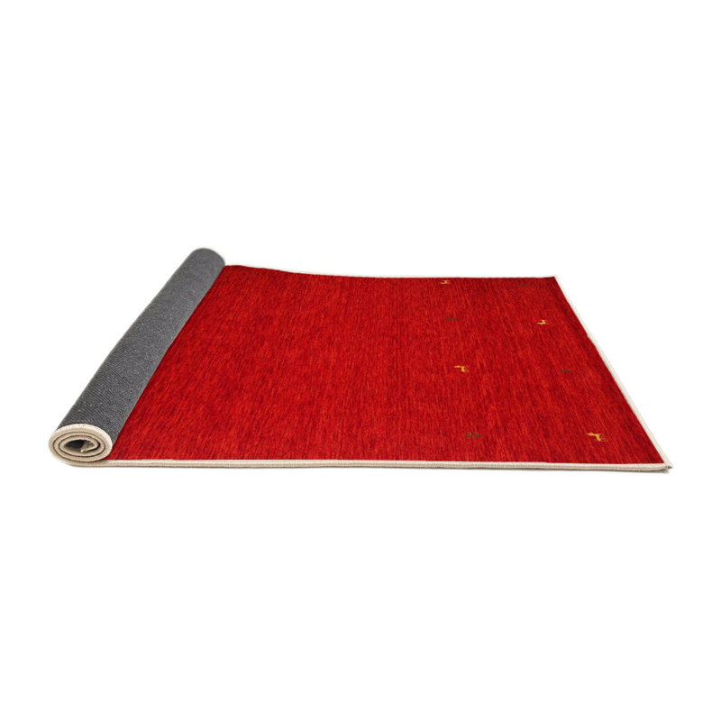 Tapis de zone rouge contemporaine, Rectangle 7 pi x 10 pi