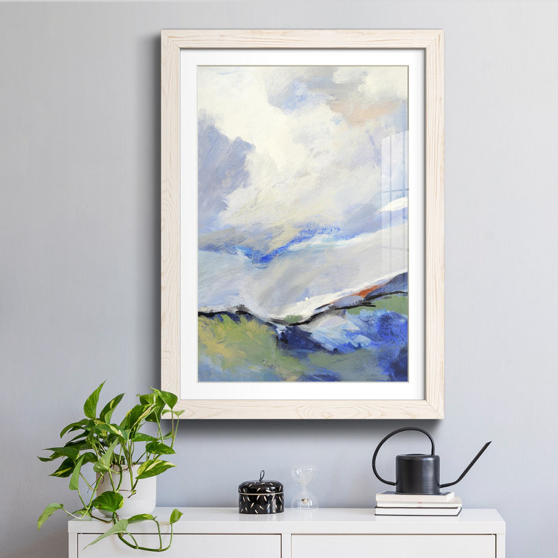 Autour des nuages III - reproduction d'art sur papier, H 31 po x l 44 po x P 1 po, Blanc