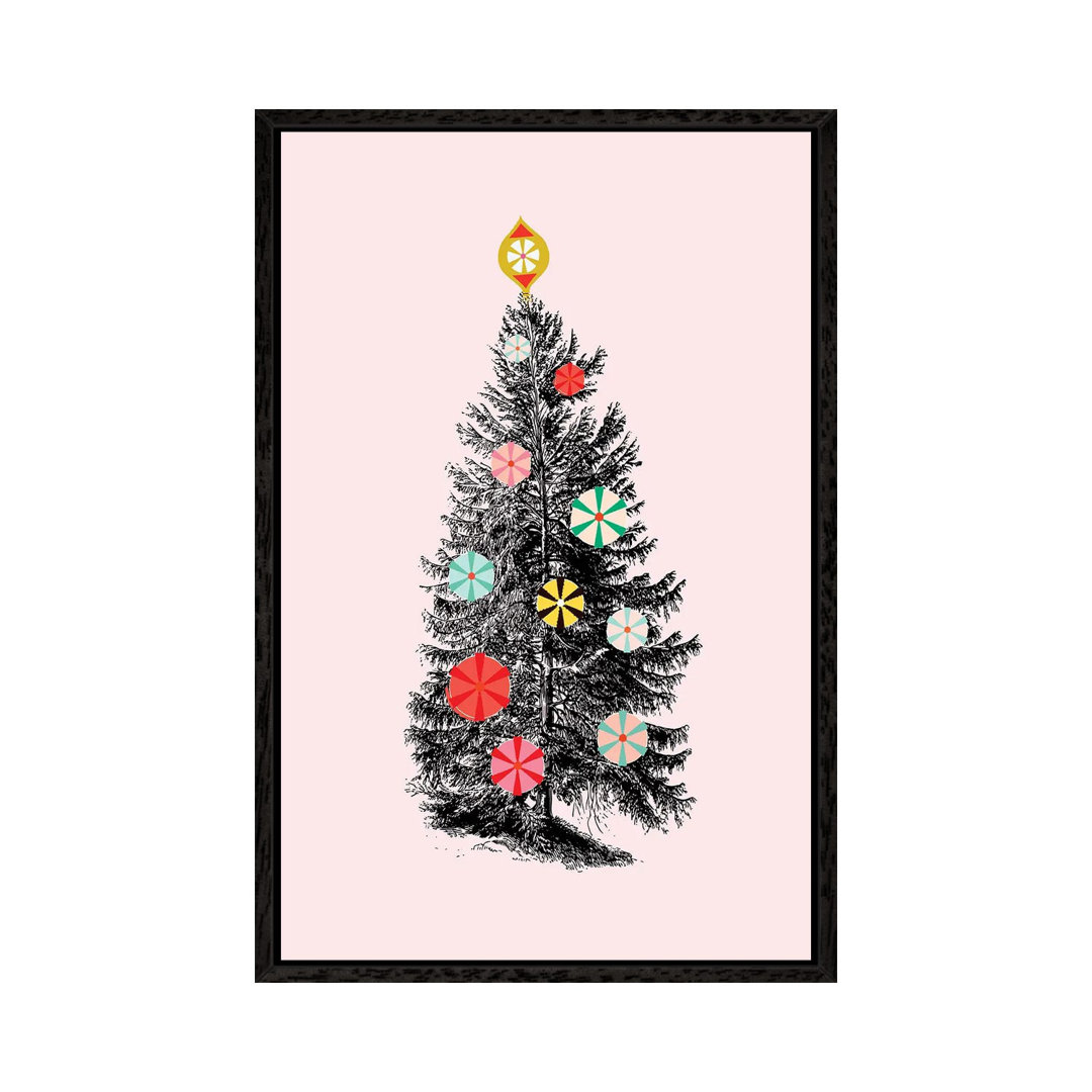 Retro Christmas Tree III von Show Me Mars - Galerie-umwickelte Leinwand Giclée