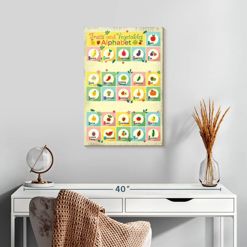 Tableau alphabétique Ashelle, H 24 po x l 16 po