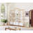 Naiesha 4 Tiers Home Office Bookcase Bookshelf, Storage Cabinet Display Shelf, X Bar Gold Frame