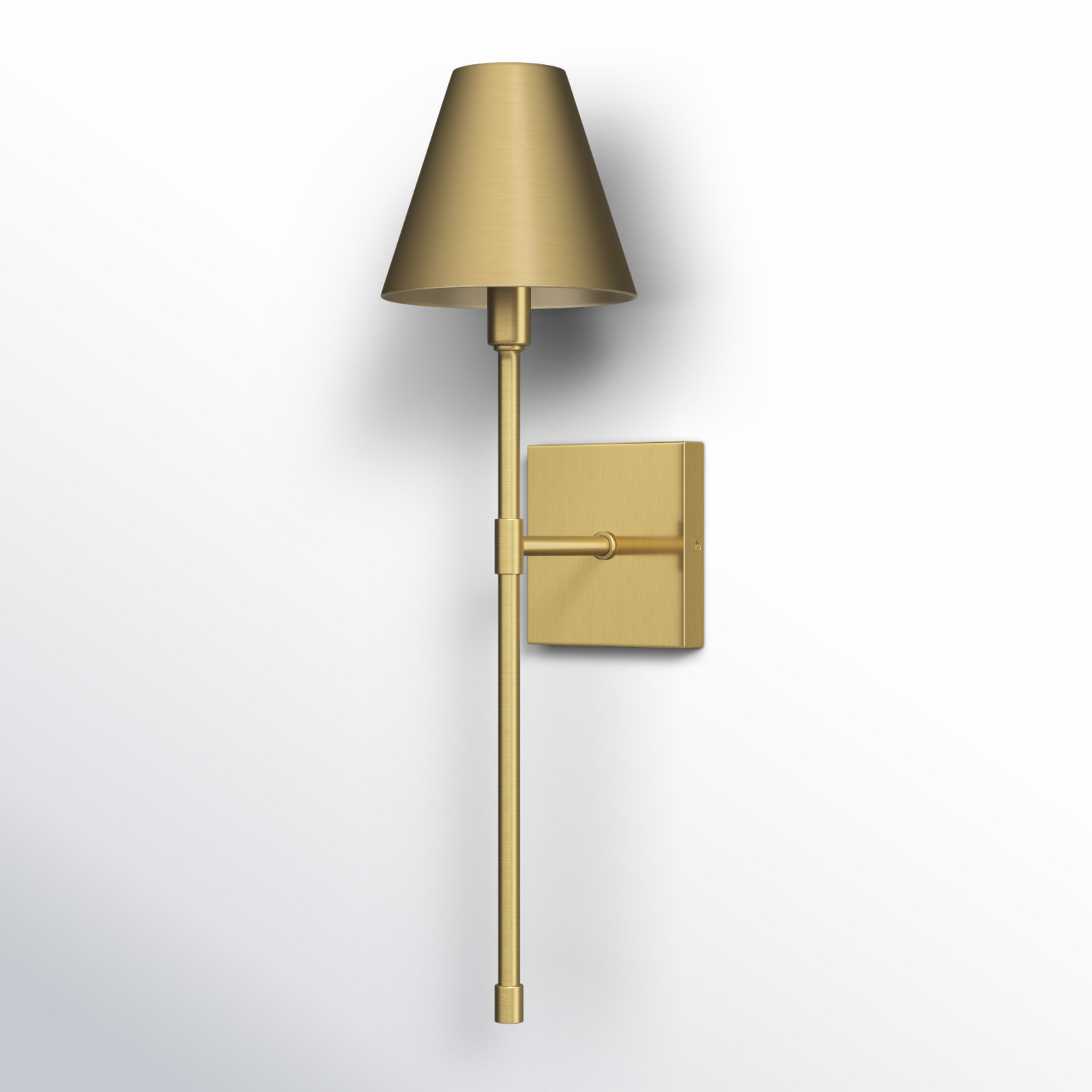 Avonia 1-Light Steel Hardwired Wall Sconce, Brass