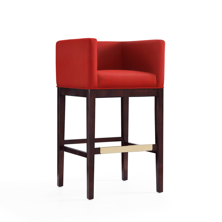 Beeley Upholstered Counter Stool with Solid Wood Frame