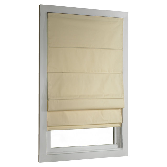 Blackout Roman Shade, Ivory, 63"L, 40"W