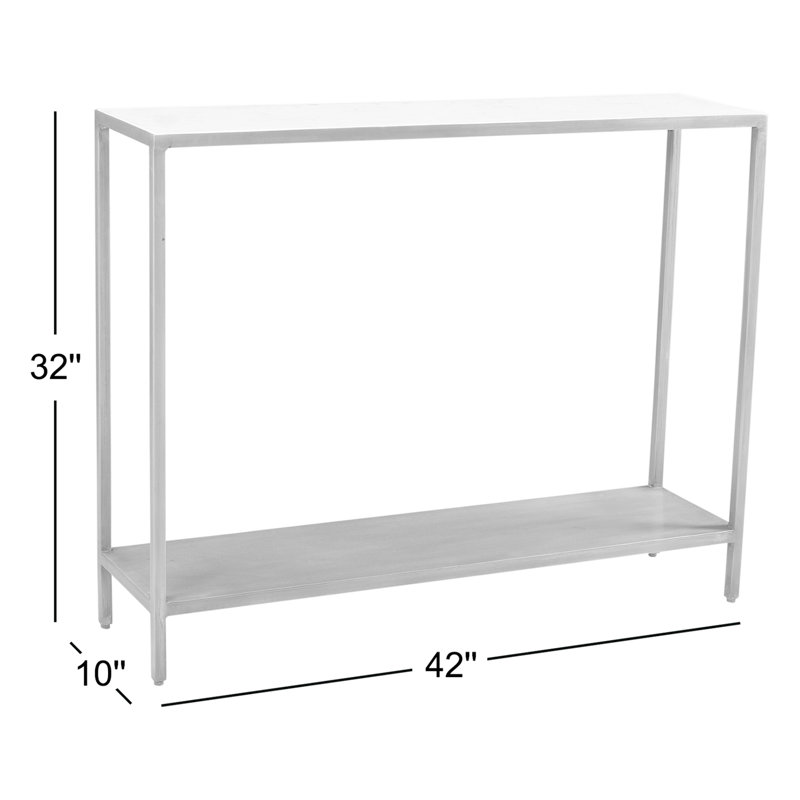 Henriette 42'' Marble Top Console Table