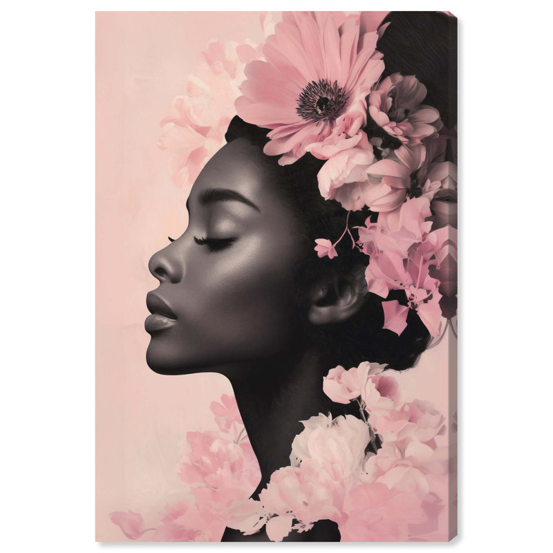 Décoration murale florale Flourish in Pink Bloom par Art Remedy, prête à être suspendue, 24 x 36, H 36 po x l 24 po