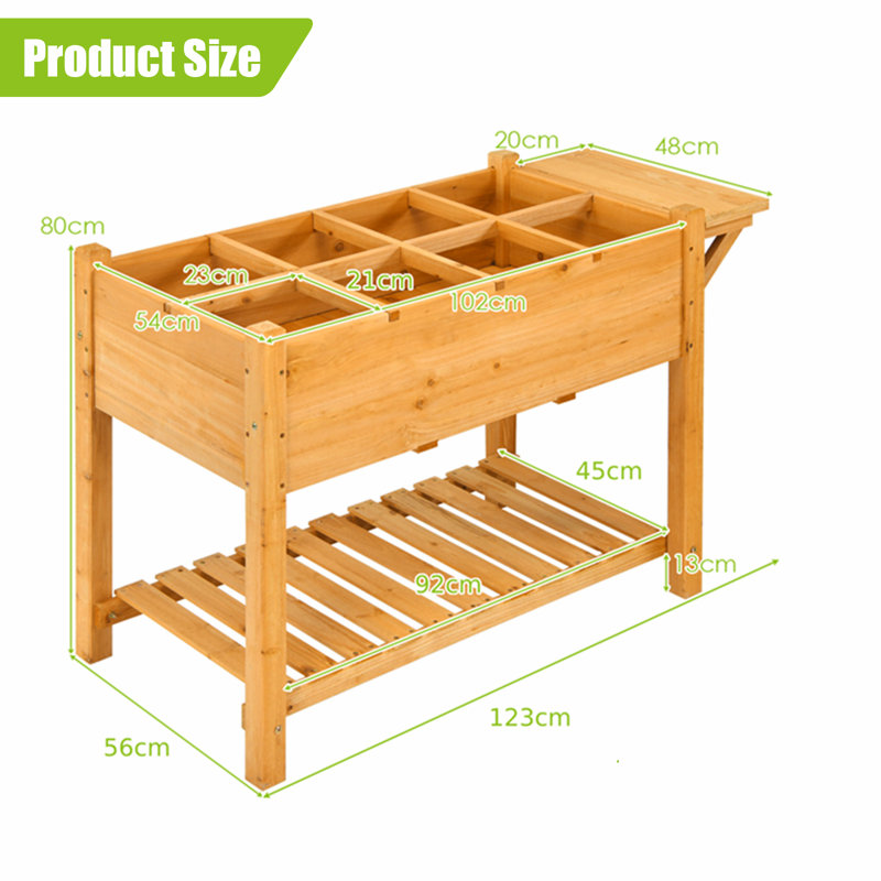 Isla Wood Elevated Planter