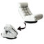Foldable Metal Reclining Chair For , Space Solution Comfortable With Adjustable Sections - Base, Gray Linen