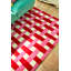 Hand Tufted Wool Geometric Area Rug in Coral/Rose-113206998