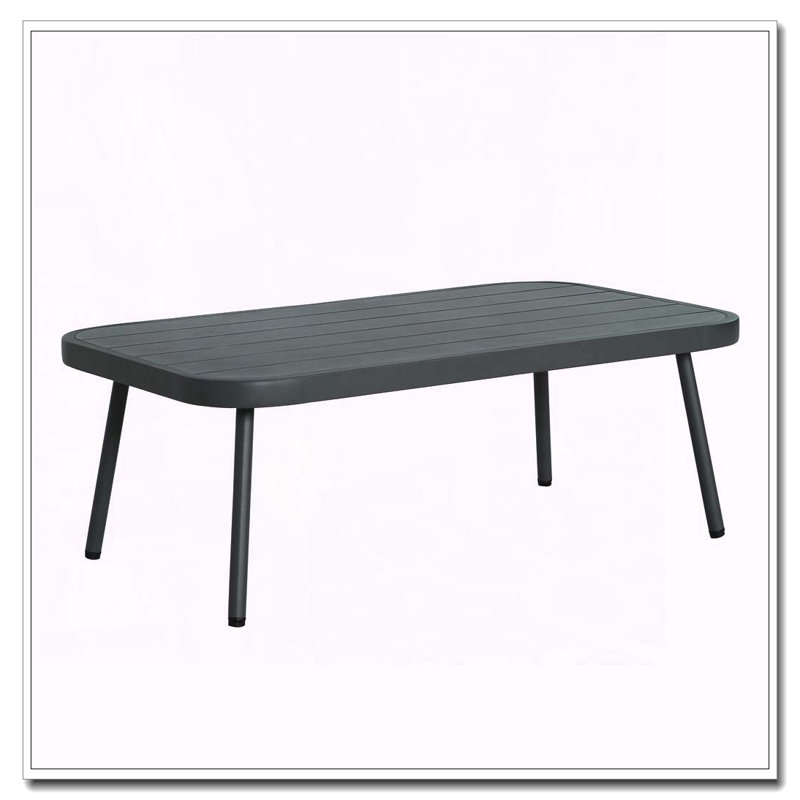 Causeuse et table en acier, Gris + gris