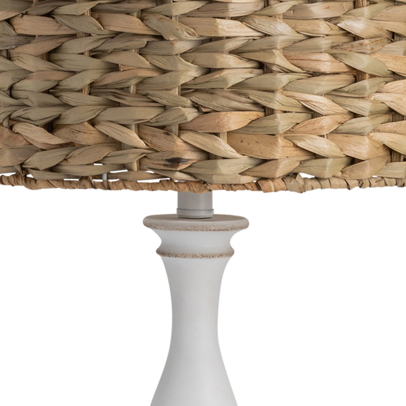 26.5" Resin Table Lamp With Tan Shade