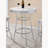 Glossy White and Chrome Round Bar Table