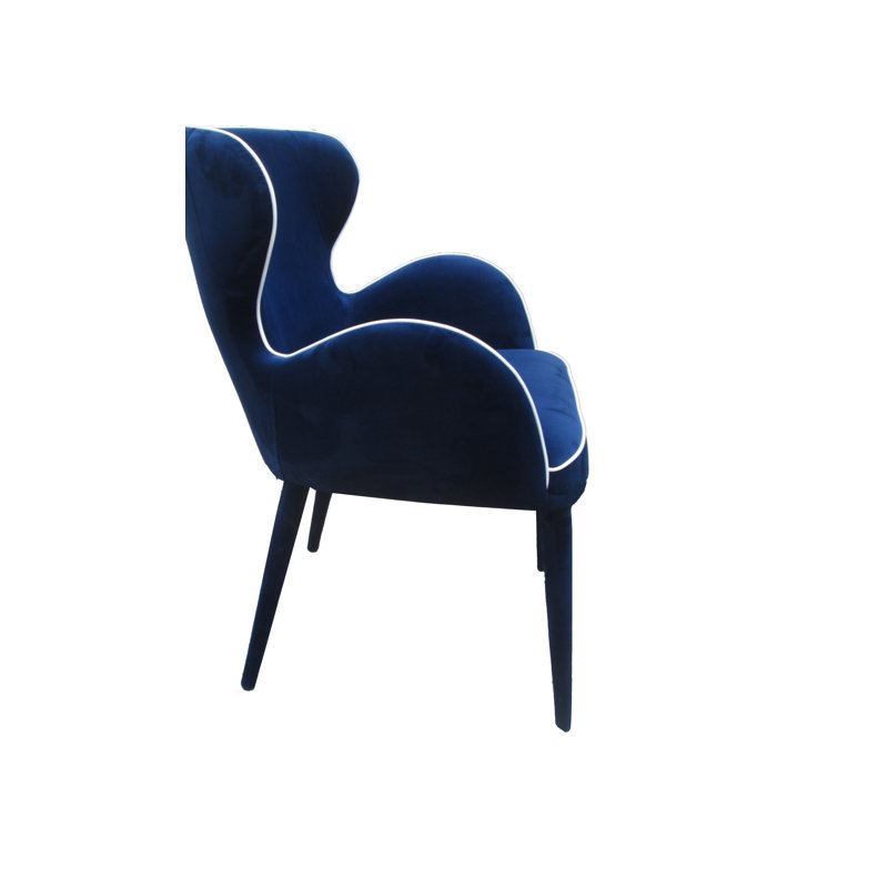 Chaise rembourrée Americus, Bleu