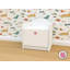 Szn02 bedside table, white, pink handle