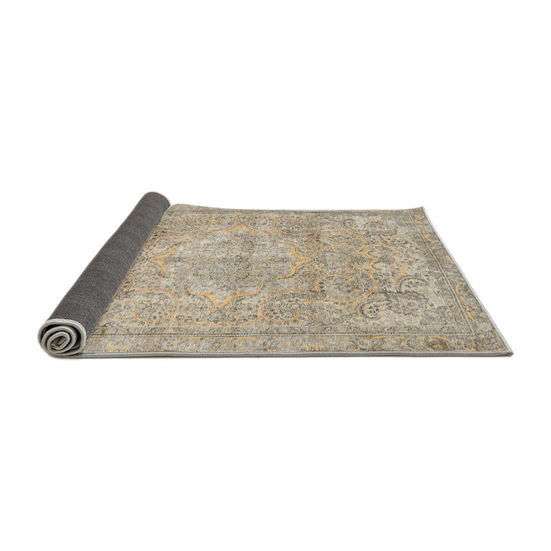 Tapis gris/beige traditionnel Carnmore, Rond 3 pi