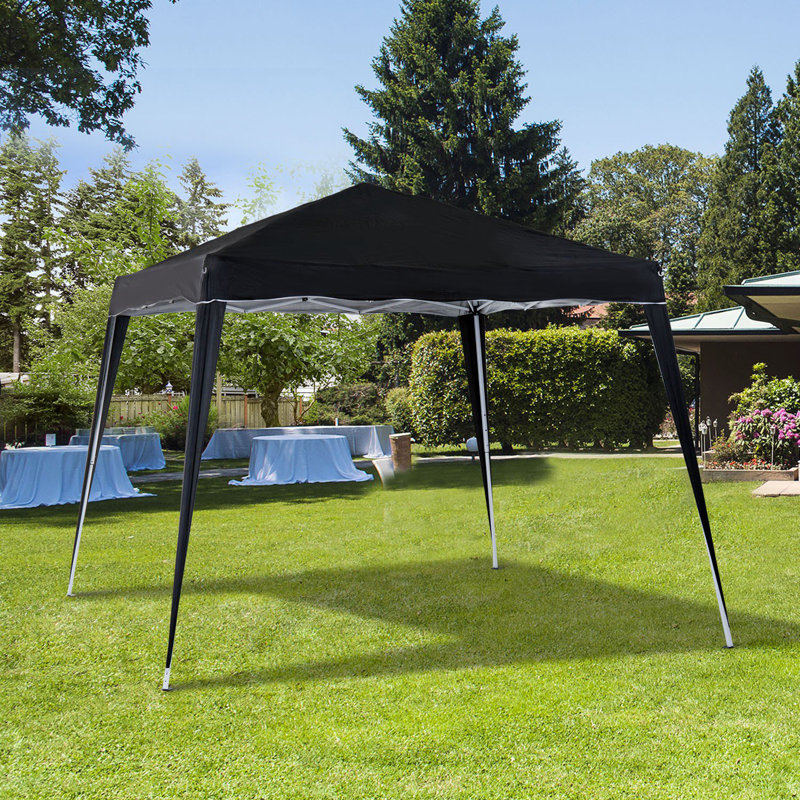 3m x 3m Steel Pop-Up Gazebo, Black