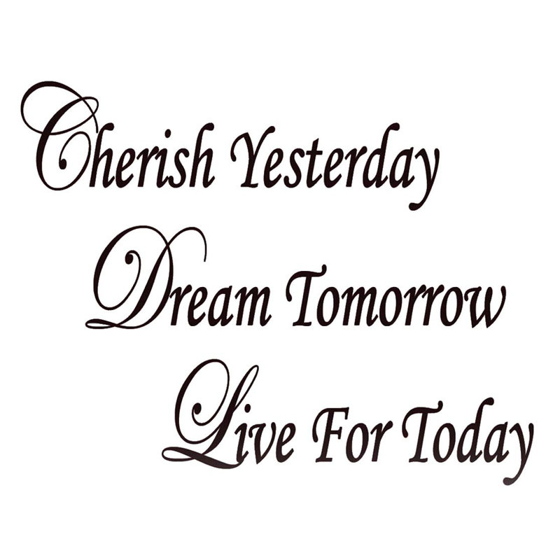 Décalcomanie murale citations inspirantes « day’s today » Marais, 15 po x 20 po
