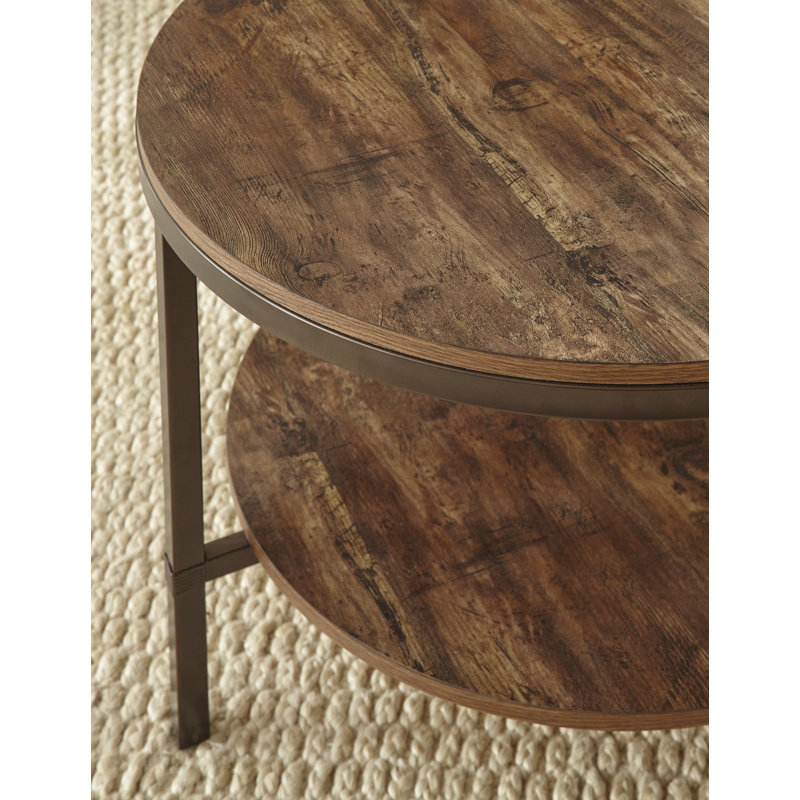Ensemble de tables basses 3 pièces Kondo, Brun gris, Brun moyen