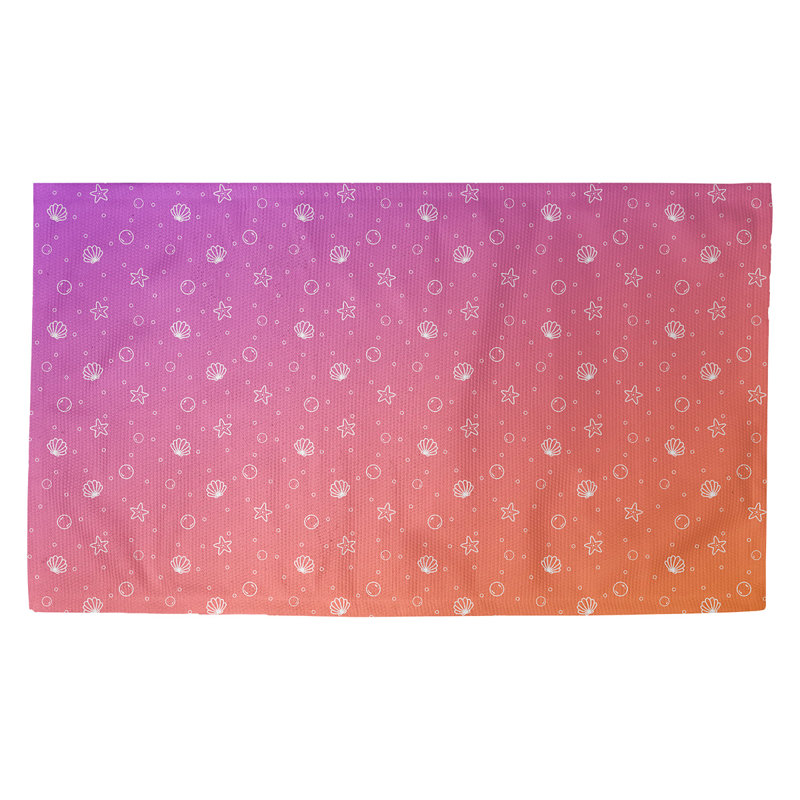 Tapis de zone mauve/orange coquillage Avicia, Rectangle 7 pi 2 po x 5 pi 2 po