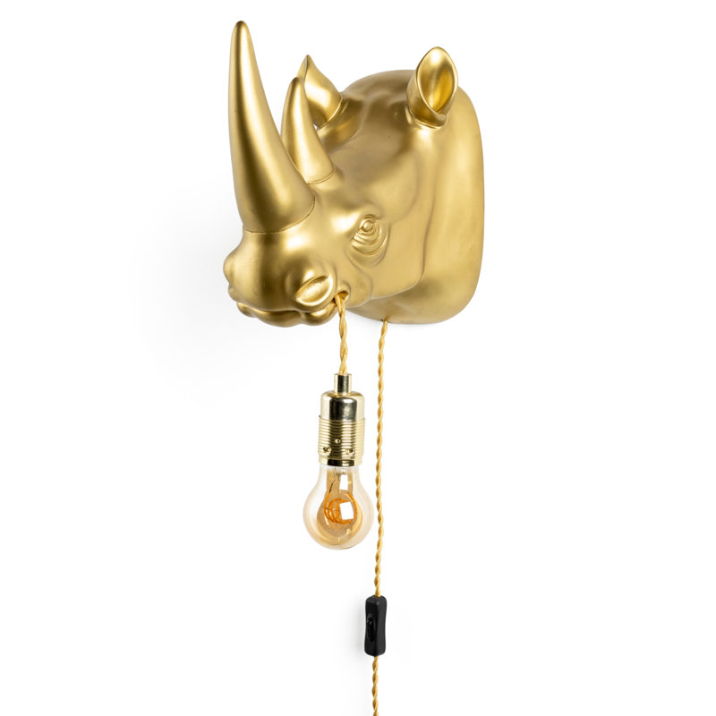 Resin Flush Mounted Sconce, Gold
