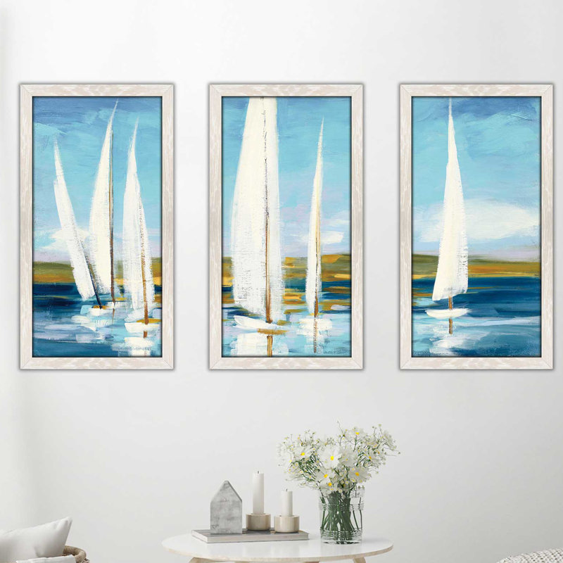 « horizon », reproduction de peinture à l’acrylique multi-parties, L 40,5 po x H 25,5 po x P 1 po