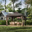 Pavillon de jardin extérieur rigide 12 po x 12 pi avec double toit en acier galvanisé, crochets intégrés et base ancrée pour le jardin, le patio et la cour arrière