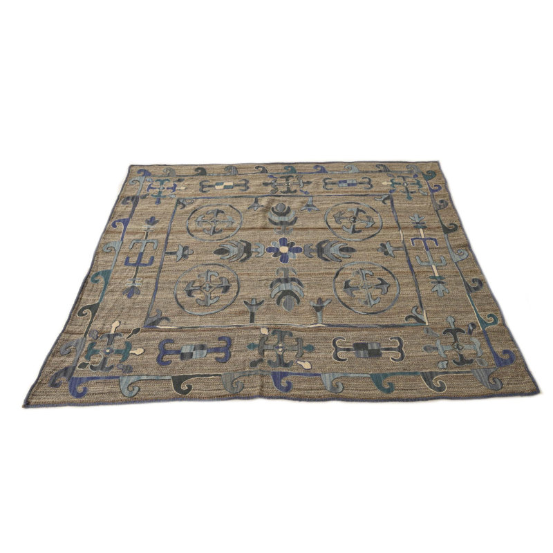 Tapis gris foncé rectangulaire 5 pi Perry