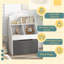 Bibliothèque pour enfants Isabelle & Max ™, bibliothèque à 3 niveaux, rangement pour jouets avec tiroir, 2 compartiments de rangement, pour chambre de bébé, salle de jeux, chambre à coucher, salle de classe, blanc