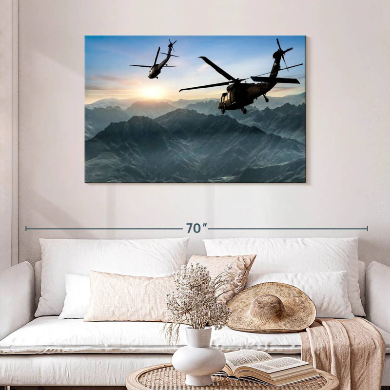 Mait volant des hélicoptères militaires, H 30 po x l 45 po