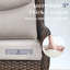 Ensemble de conversation d'extérieur 5 pièces Koba - Chaises berçantes pivotantes avec repose-pieds et table d'appoint-1315477266-1315477279