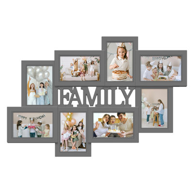8 cadres de collage photo de famille pour décoration murale