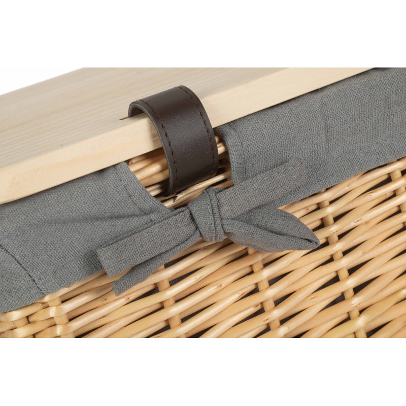Wicker Gift or Storage Hamper with Lining