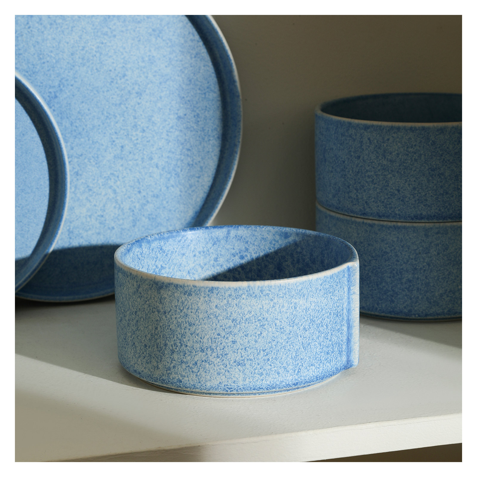 Stone Lain Bao 24-Piece Dinnerware Set Stoneware, Blue