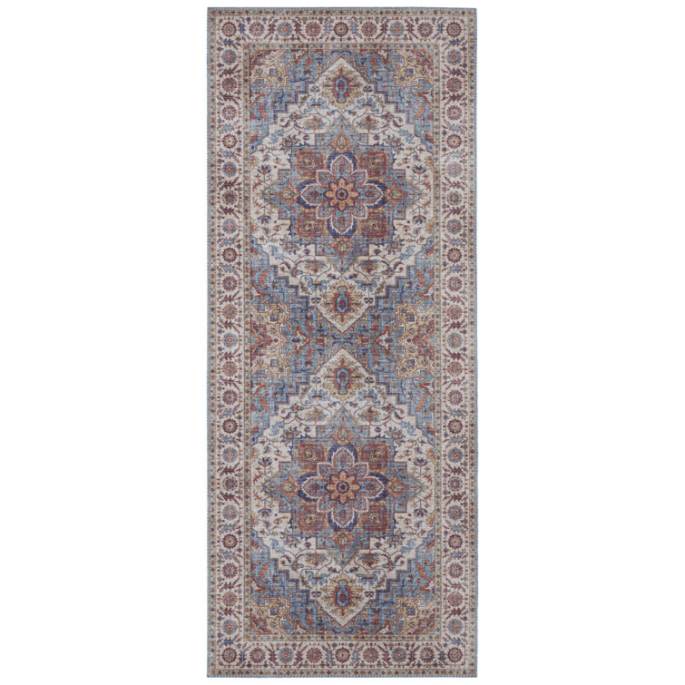 Anthea Machine Woven Blue/Brown Indoor Rug