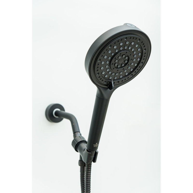 Douche à main 6 fonctions Kingston, Noir mat
