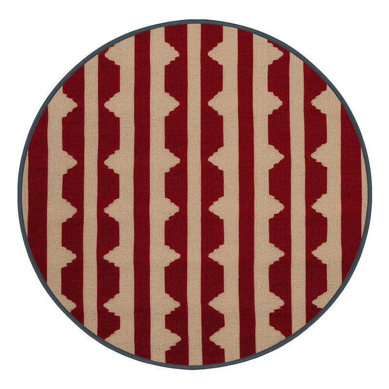 Tapis rouge en treillis lavable à la machine