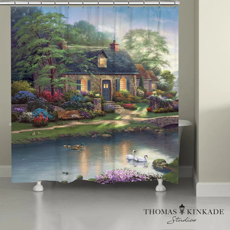 Rideau de douche Thomas Kinkade Stoney Creek Cottage