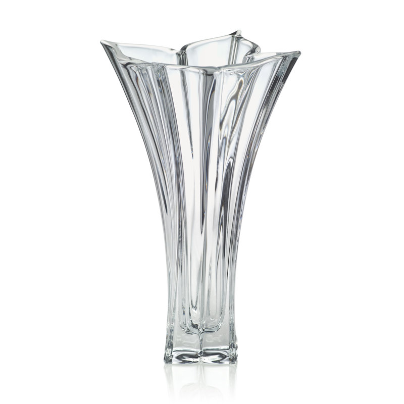 Mikasa Florale 14In Crystal Vase