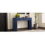 Table d'entrée avec design cannelé, console moderne avec rangement, plateau ovale et 2 tiroirs pour l'entrée et le salon (bleu marine)-719108510