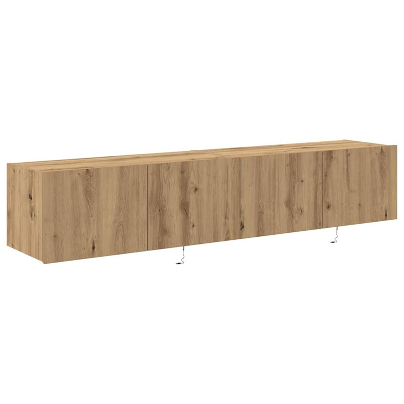 TV Wall Cabinet Engineered Wood, Artisan Oak, 31cm H x 80cm L x 35cm W