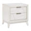 Table de chevet blanche antique pour la chambre à coucher - Style géométrique audacieux au fini contemporain
