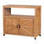 Buffet d'extérieur et d'intérieur avec rangement spacieux, lambris pour un style sophistiqué, bois de sapin massif, console de 18,03 po de large, espace de rangement naturel, sapin naturel,