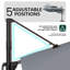 153' X 116' Rectangular Outdoor Solar Led Cantilever Patio Umbrella, Base Included-1835376666