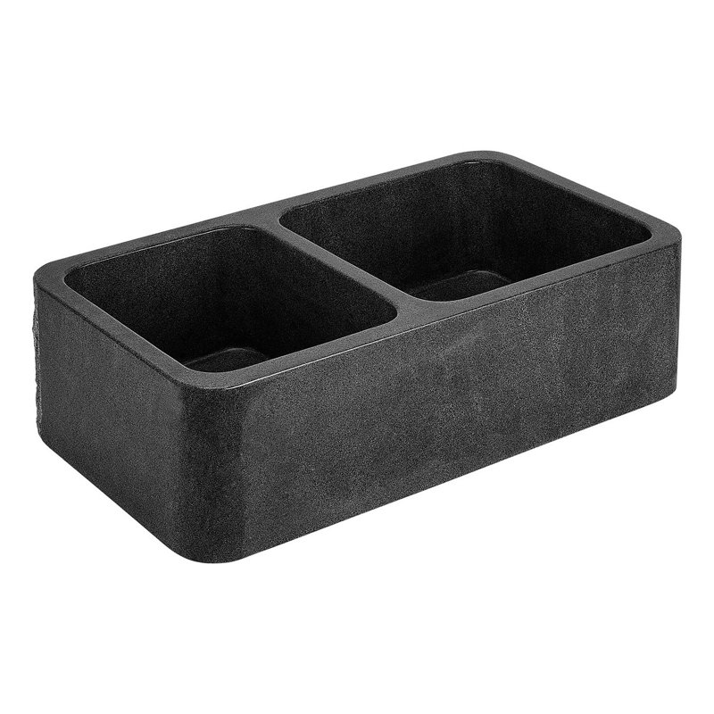 Finbrook 36" Farmhouse / Apron Kitchen Sink, Black Granite